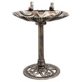 Alpine Corp Alpine Corp TIZ122 13 Dia. x 30 H in. Bronze Antique Shell Bird Bath TIZ122